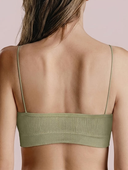 4 Pack Women's Wireless Bralettes with Removable Padding – Soft Breathable Seamless Bra Set for Yoga Lounge Sleep & Everyday Wear, Sizes S-XL in Multiple Colors