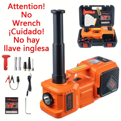 5 Ton Electric Hydraulic Car Jack with Built-in Air Pump - Portable Car Lift for SUV MPV Truck Tire Replacement & Garage Maintenance, Optional Electric Impact Wrench, Emergency Roadside Tool