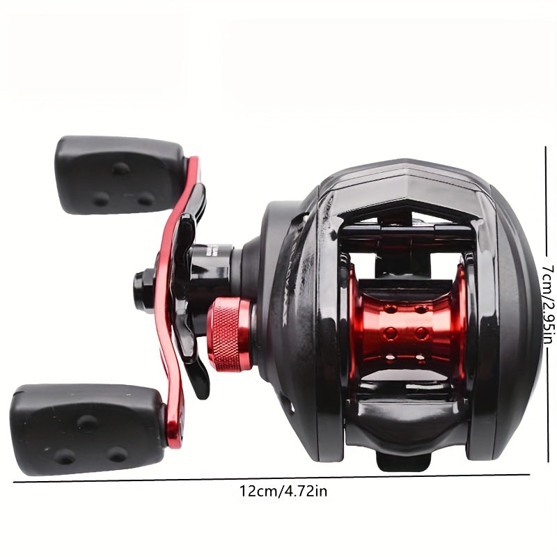 Baitcast Fishing Reel Classic Pro Speed Spool SLP – Low Profile Baitcaster, Left & Right Hand, Smooth Drag System, Black & Gold or Black & Red, Freshwater Bass Fishing