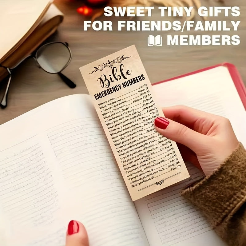 Bible Verse Bookmarks 50 Pack – Inspirational Scripture Brown Paper Bookmarks for Church, Sunday School Supplies, Vacation Bible School, Religious Gifts & Christian Stocking Stuffers