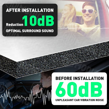 Car Sound Deadener & Heat Shield Mat 22/26 Sqft – Self-Adhesive Aluminum Foil Noise Reduction Insulation, Easy Cut & Install for Floor Door Trunk, Free Installation Tools Included