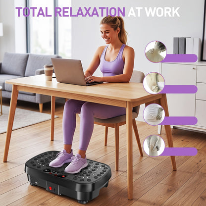 Vibration Plate Exercise Machine for Weight Loss & Lymphatic Drainage – Full Body Workout Platform with 99-200 Speed Levels, Quiet Motor, Portable Home Gym, Muscle Toning, 330 lbs Capacity
