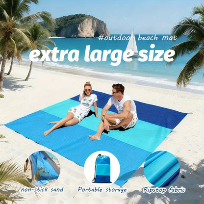 Extra Large Anti Sand Beach Blanket for 4-7 People 82x78 Inch Waterproof Lightweight Sandproof Picnic Mat for Beach Camping Hiking Travel Outdoor