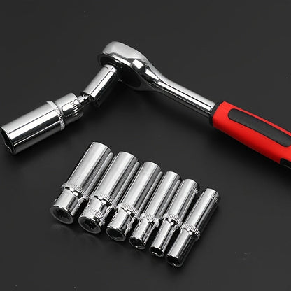 46pcs Home & Car Repair Tool Set – Ratchet Torque Wrench, Screwdriver & Socket Kit for Car, Motorcycle, Bicycle & Household Repairs