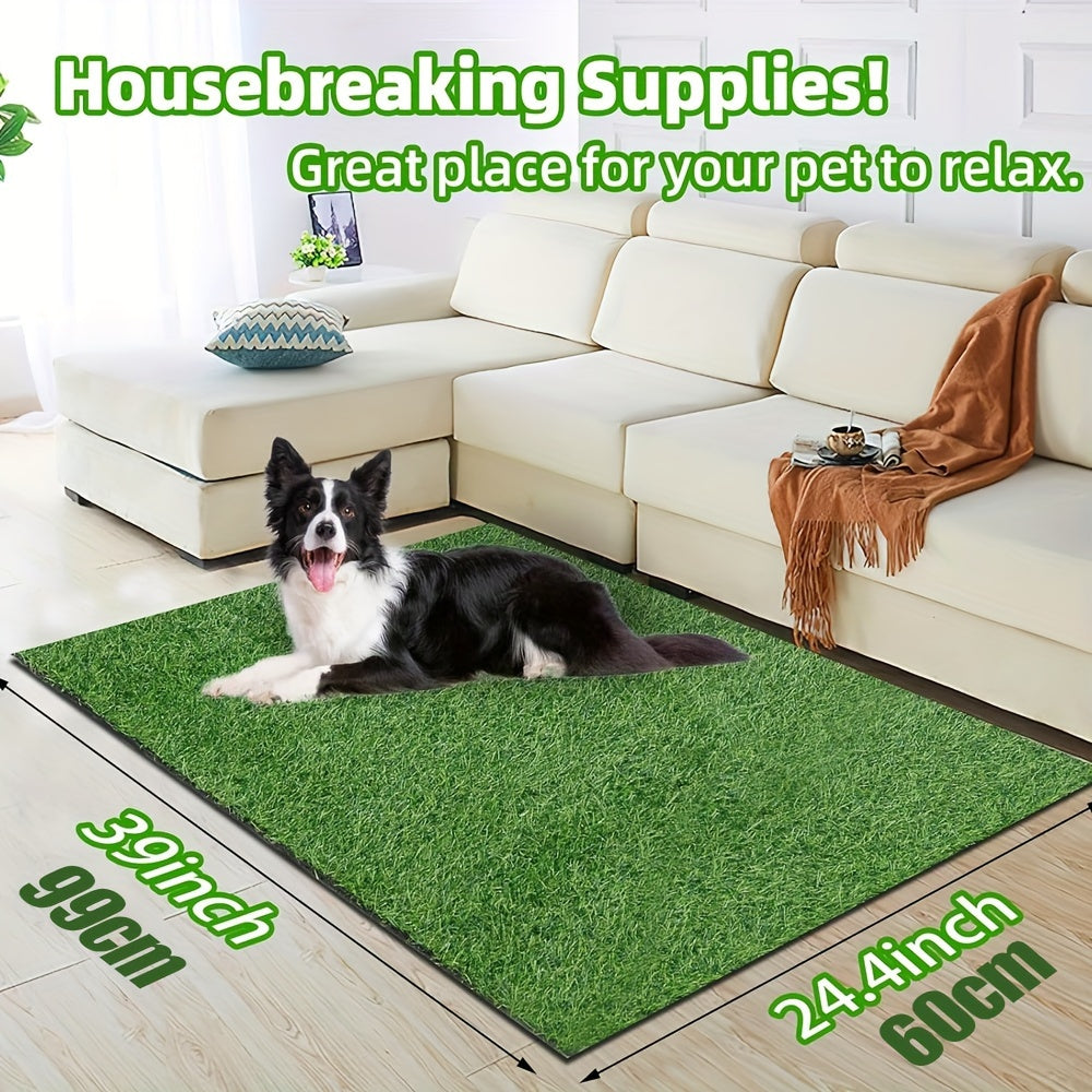 Artificial Grass Dog Potty Pad – Reusable Pee Pad for Dogs Indoor & Outdoor Potty Training, Soft Drainage Turf Mat for Puppies, Small & Large Dogs, Multiple Sizes Available