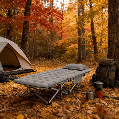Heavy Duty Folding Camping Cot with Mattress for Adults – 500/600/700 LBS Capacity, Portable Outdoor Bed with Carrying Bag for Tents, Camping & Travel – 3 Models, 3 Colors