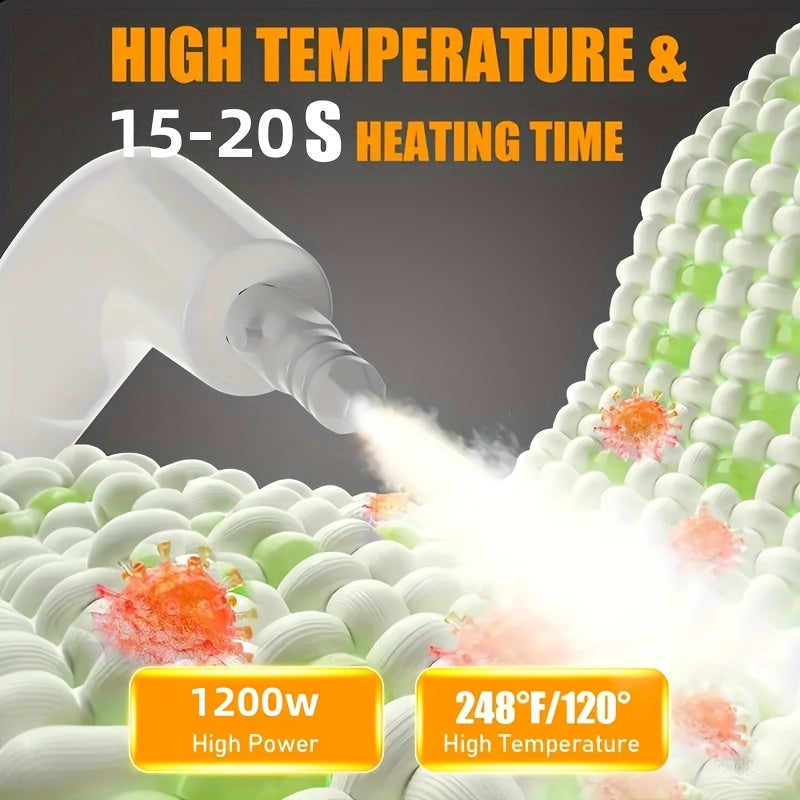 Handheld Steam Cleaner 4.4Bar High-Power Fast Heating 6 Multifunctional Heads 47oz Large Tank Dual Safety for Kitchen Sofa Floor Bathroom Car Refrigerator Air Conditioner