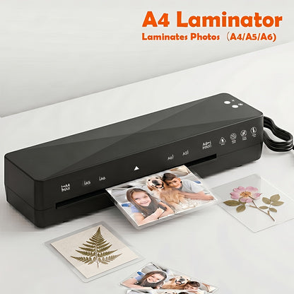A4 Laminator Machine Hot and Cold, 9-Inch Thermal Laminator with Fast 1-2 Min Warm-Up, Bubble-Free Lamination for Home, Office & School, Compatible with 80-125 Mic Pouches – Jam-Free Design