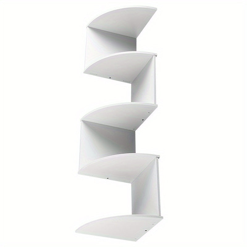 5-Tier Corner Wall Shelf Organizer – Floating Tiered Bookshelf & Storage Shelf for Living Room, Bedroom & Kitchen, Space-Saving Corner Divider, 5 Style Options
