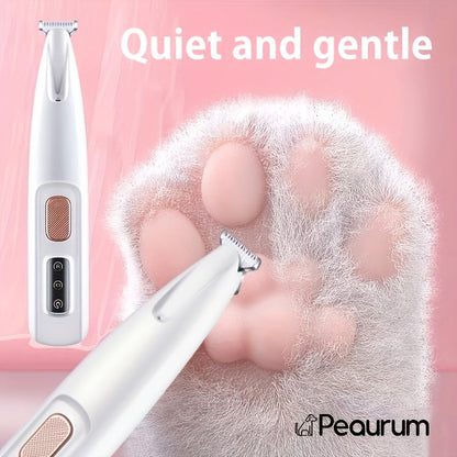 Professional Pet Grooming Clippers for Cats & Small Dogs – Low Noise USB Rechargeable & Battery Backup Hair Trimmer, Cordless Portable Pet Clipper for Home & Travel Grooming