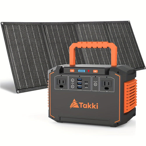 Portable Solar Power Station 350W Peak with AC DC USB Ports – 88.8Wh/111Wh/240Wh LiFePO4 Battery, Optional 30W/40W/60W Solar Panel, Solar Generator for Camping, Emergency, CPAP, Laptops, Fans & Off-Grid Home Use