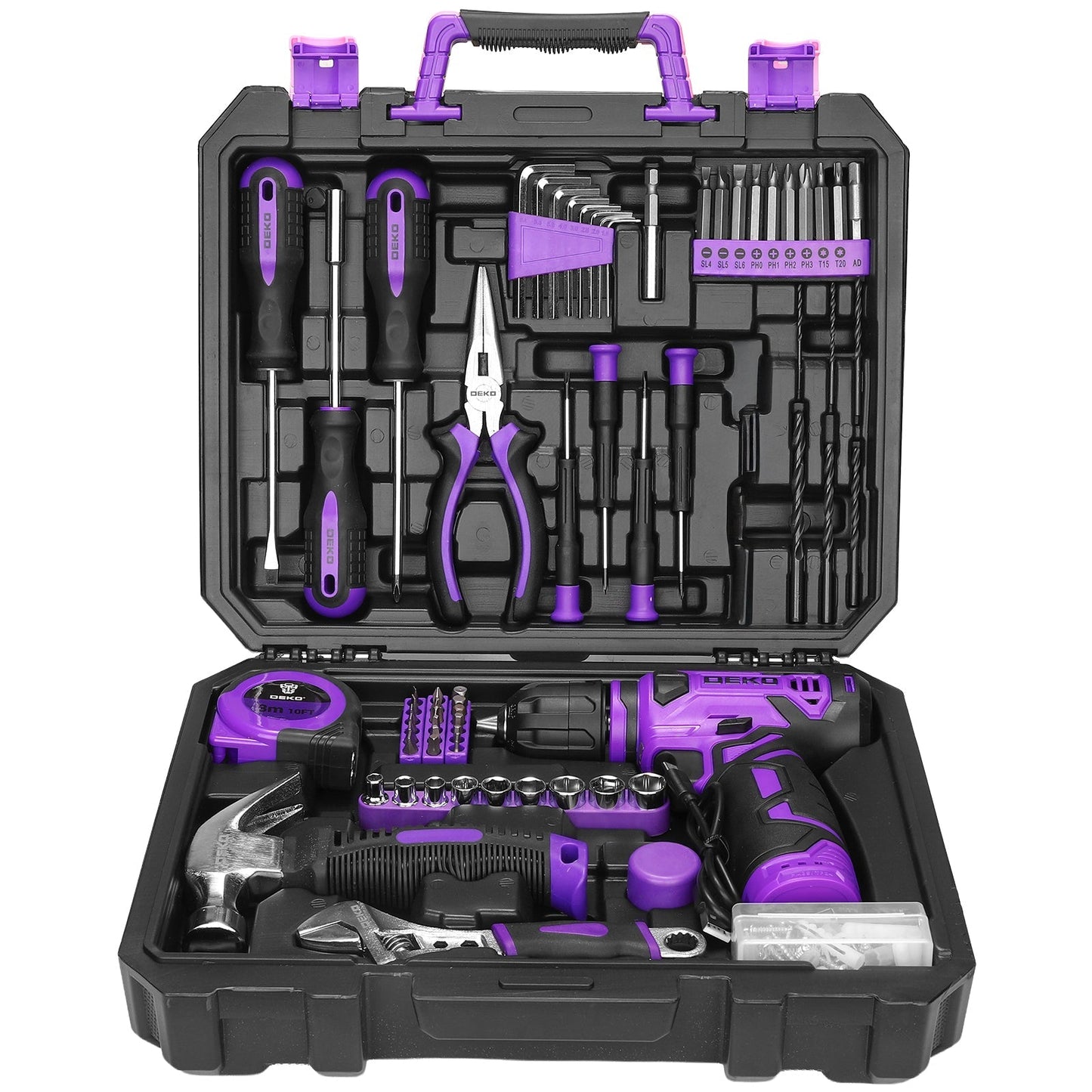 119/151 PCS Cordless Drill Tool Set 8V USB-C Rechargeable with LED – Lightweight All-in-One Home Repair Kit for Women, DIY, Garden & Furniture Assembly, 6 Colors, Great Gift