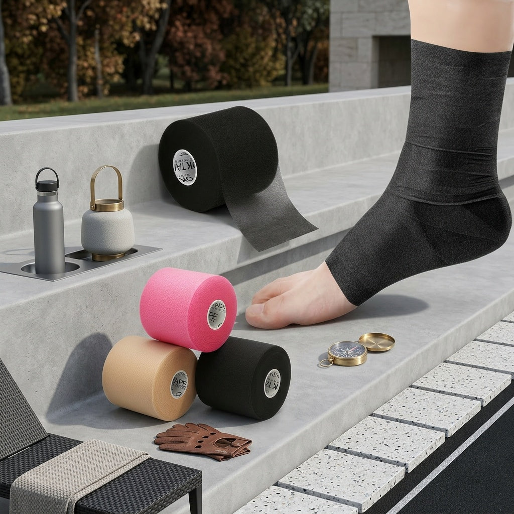 Pre Wrap Tape 4-Rolls Athletic Foam Underwrap for Sports - Protect Ankles Wrists Hands Knees, 2.75 Inch x 30 Yards Each Roll, OK TAPE Sports Underwrap