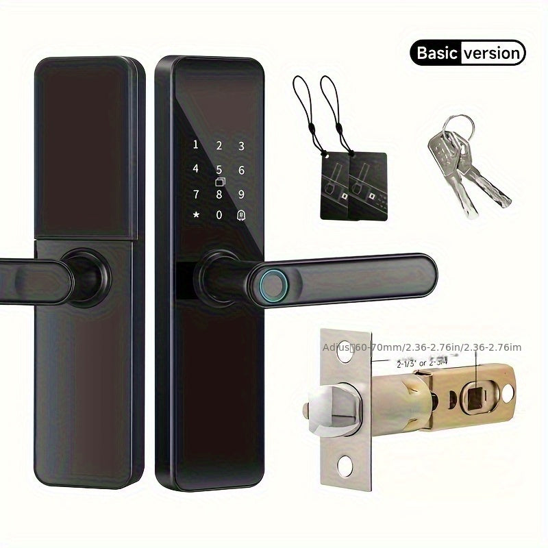Smart Door Lock Fingerprint Keyless Entry – WiFi App Control, Numeric Keypad, Biometric Fingerprint, Wide-Angle Camera Option, 4-in-1 & 7-in-1 Models for Home, Rental, Office & Hotel