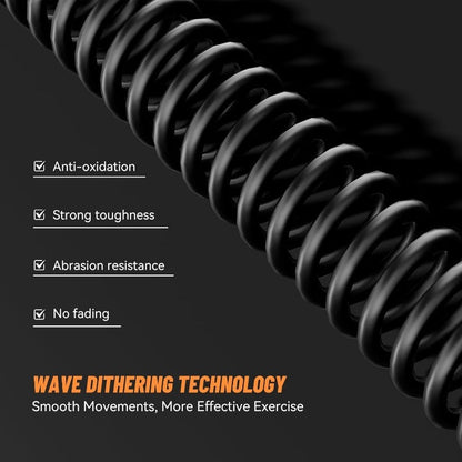 Cordless Battle Rope 2-Piece Set for Home Gym Arm Strength Aerobic Cardio Muscle Training Low-Impact Workout Fitness Equipment for Men and Women