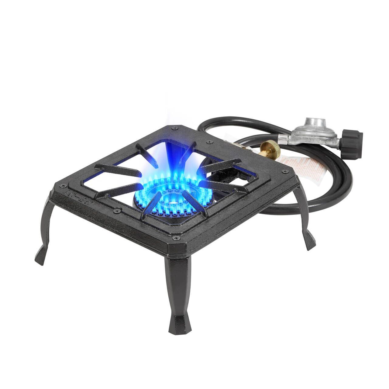 Portable Propane Camp Stove 1 or 2 Burner - Outdoor Gas Cooker with CSA Certified Regulator & Hose for Camping, BBQ, Home Brewing, Turkey Fry & Patio Cooking