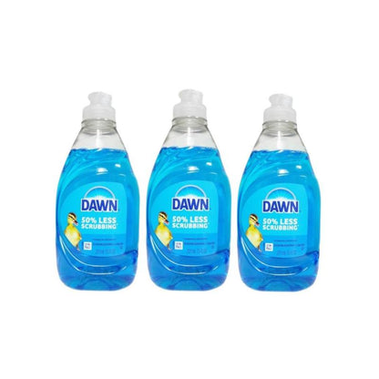 Dawn Ultra Original Scent Dish Soap 3-Pack – 7.5 oz Each, 3x Grease Cutting Power, Squeaky Clean Dishes Every Time, Value Pack for Home & Kitchen