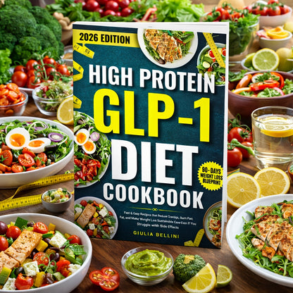 High Protein GLP-1 Diet Cookbook – Fast & Easy Recipes to Reduce Cravings, Burn Fat & Make Weight Loss Sustainable | Ozempic & Wegovy Friendly Meal Plan Guide