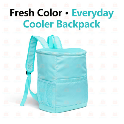 Insulated Cooler Backpack 30 Can Leopard Print with Mesh Pockets & Adjustable Straps - Leakproof Nylon Cooler Bag for Beach Camping Picnic Hiking Travel Daily Use