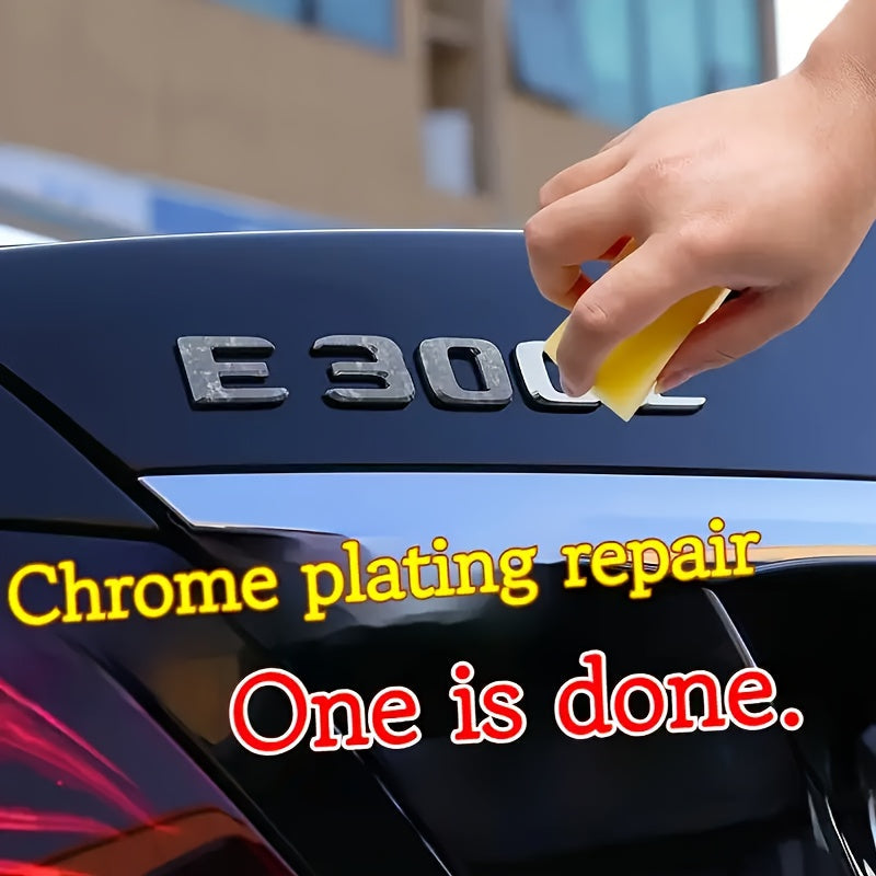 Chrome Polish Refurbishment Agent 3.38oz – Removes Oxidation & Restores Shine on Car Door Handles Window Trim Bumpers Wheels & Badges – Universal Chrome Cleaner & Repair Polish