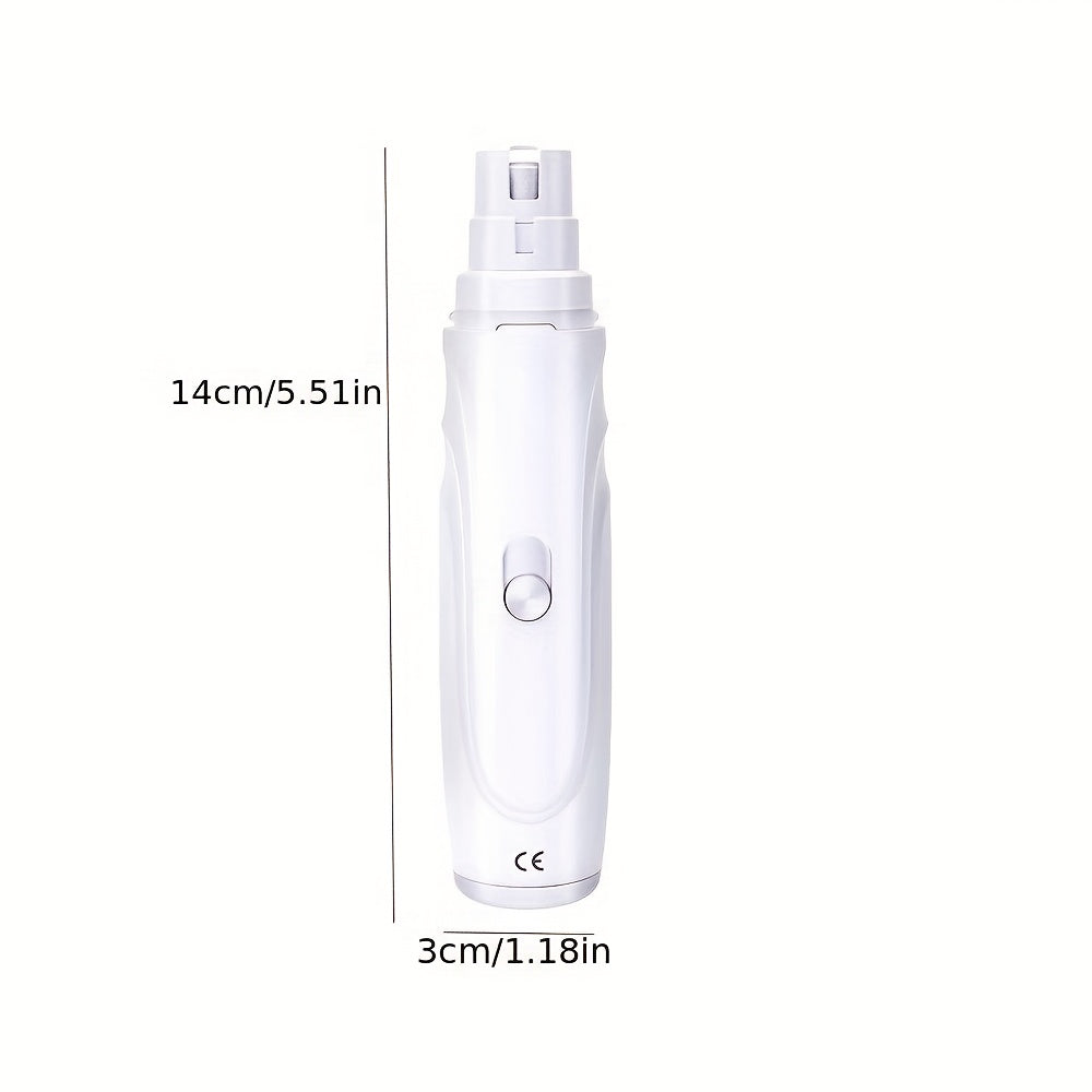 Electric Pet Nail Grinder for Dogs & Cats – Quiet USB Rechargeable Dog Nail Trimmer with 2 Speeds & 3 Port Sizes, Safe Low Noise Claw Grinder Tool