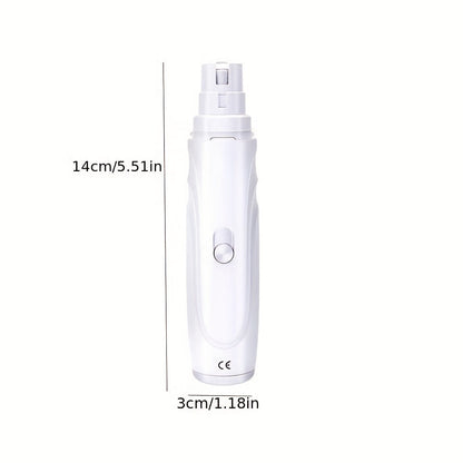 Electric Pet Nail Grinder for Dogs & Cats – Quiet USB Rechargeable Dog Nail Trimmer with 2 Speeds & 3 Port Sizes, Safe Low Noise Claw Grinder Tool