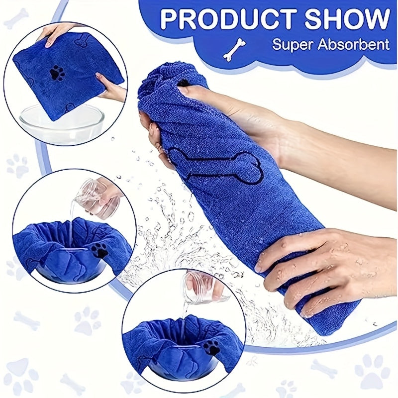 Large Pet Bath Towel for Dogs & Cats, 40x24 Inch Super Absorbent Quick Dry Microfiber Dog Towel, Soft Drying Blanket for Bathing, Grooming & Beach – Pet Supplies Gift