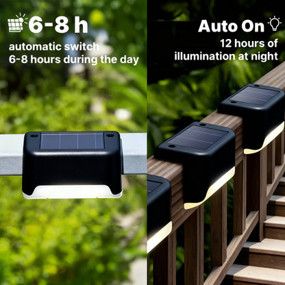 Solar Deck Lights Outdoor Waterproof LED Step Stair Fence Lights 8 16 32 Pack Auto Dusk to Dawn 800mAh Warm White Solar Powered Pathway Patio Garden Driveway Yard Wall Lighting