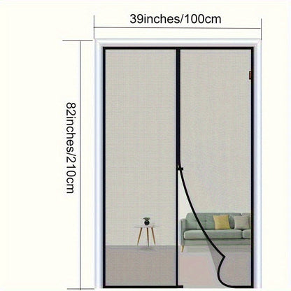 Magnetic Screen Door Hands-Free Auto-Close – Heavy Duty Mesh Curtain with Frame Shackle, Bug & Insect Proof, Pet & Kid Friendly for Front Door, Kitchen, Balcony & Bedroom