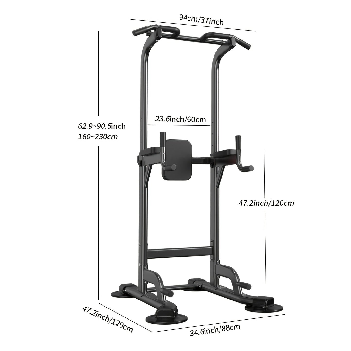 Freestanding Pull-Up Bar & Parallel Bar Station – Multifunctional Home Gym Equipment for Adults, Upper Body Strength Training, Dips Chin-Ups Push-Ups, Heavy Duty Single Parallel Bar Frame