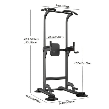 Freestanding Pull-Up Bar & Parallel Bar Station – Multifunctional Home Gym Equipment for Adults, Upper Body Strength Training, Dips Chin-Ups Push-Ups, Heavy Duty Single Parallel Bar Frame