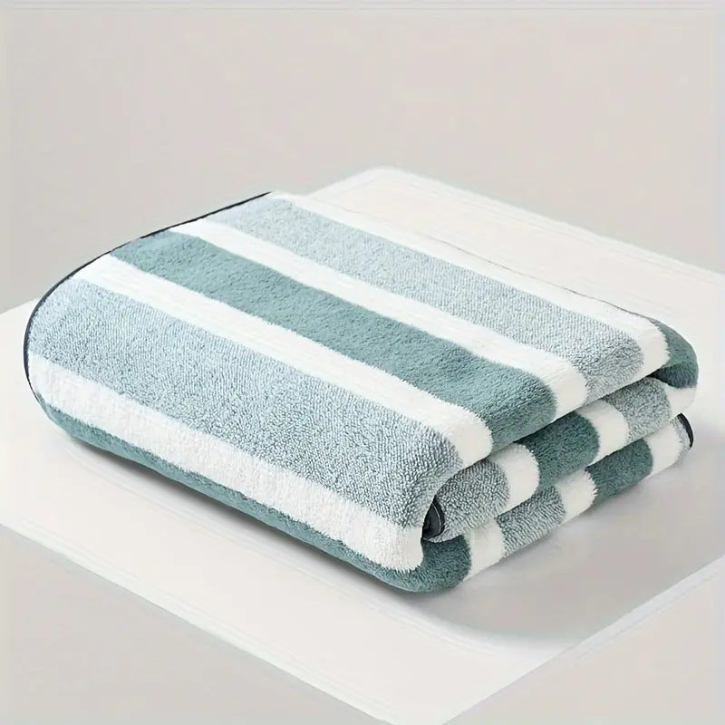 Striped Bath Towel Set Absorbent Quick-Dry Super Soft Skin-Friendly 27.6x55.1 Inch for Home Bathroom Beach – Available in 1 or 4 Pack Multiple Colors