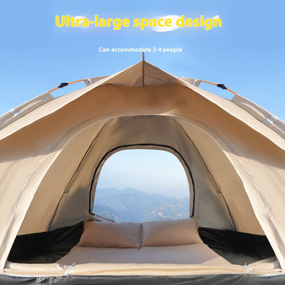 Automatic Instant Setup Camping Tent 1-4 Person All-Season Windproof Lightweight Tent with Dual Doors & Mesh Windows for Camping Hiking Travel – Durable Portable Outdoor Shelter
