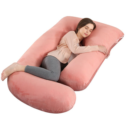 J-Shaped Maternity Pillow Full Body Pregnancy Pillow with Pillowcase – Back, Leg & Tummy Support for Comfortable Sleep, 41" & 60" Sizes, Multiple Colors & Fabrics, Great Baby Shower Gift