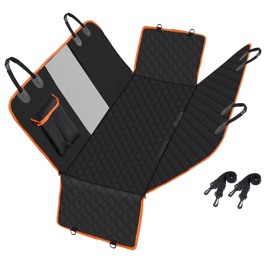 Heavy Duty Dog Car Seat Cover Waterproof Non-Slip Backseat Protector Scratch-Proof Spill-Proof Nylon Pet Seat Cover SUV Sedan Truck Side Flap Door Protection Easy Install Machine Washable
