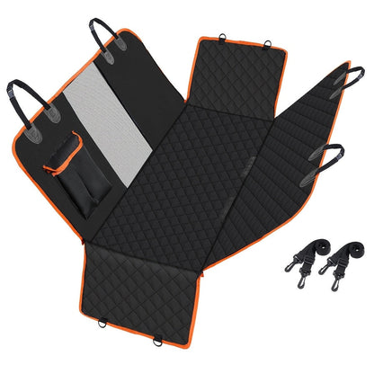 Heavy Duty Dog Car Seat Cover Waterproof Non-Slip Backseat Protector Scratch-Proof Spill-Proof Nylon Pet Seat Cover SUV Sedan Truck Side Flap Door Protection Easy Install Machine Washable