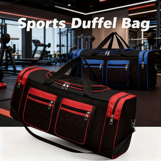 Large Capacity Travel Duffel Bag for Men & Women – Heavy-Duty Gym Bag with Multi-Pocket Design, Adjustable Shoulder Strap & Zipper Closure for Fitness, Weekend Trips, Business Travel & Outdoor Use