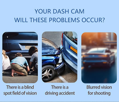 WiFi Dash Camera 2/3 Lens 170° Wide Angle Night Vision Loop Recording G-Sensor 2.0" IPS Screen with 32GB Memory Card - Front Rear Car Camera