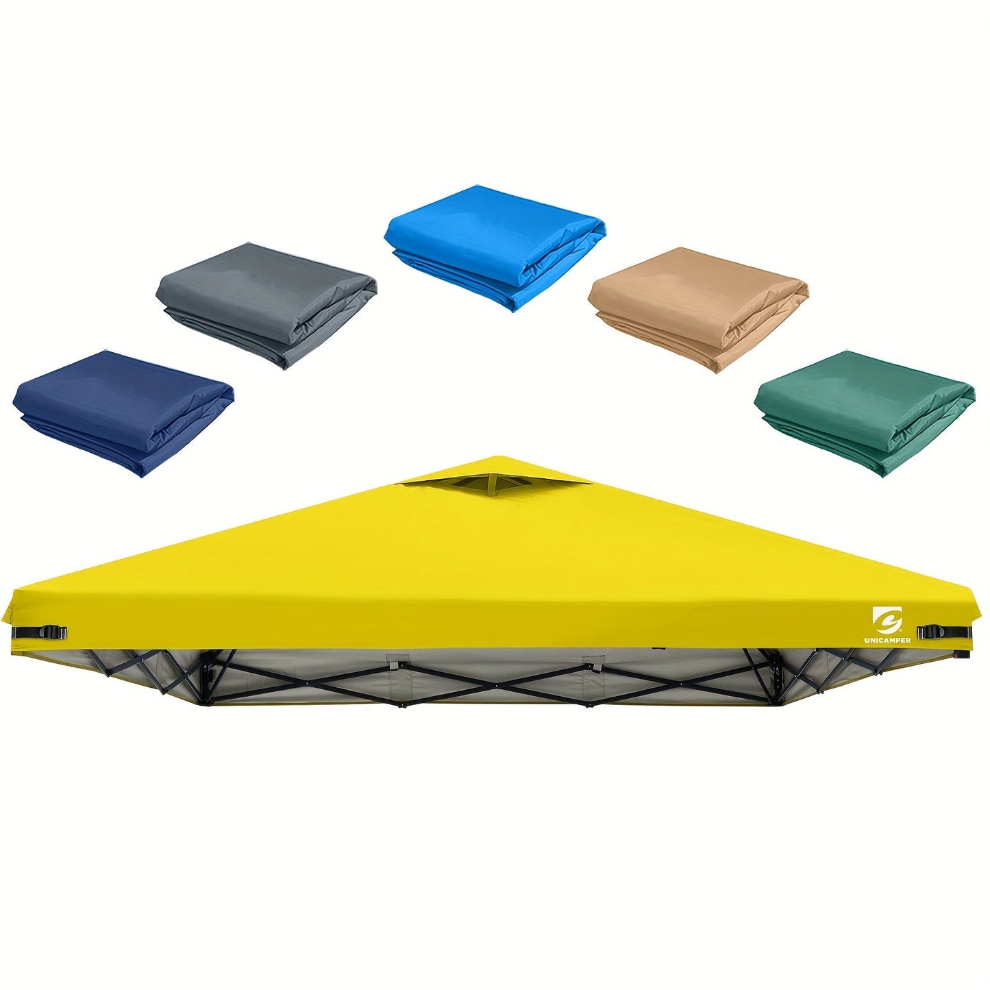 10x10 Pop Up Canopy Replacement Top Cover with Air Vent – Waterproof UV-Resistant Canopy Top for Straight Leg Tents, All-Season Outdoor Sun Shade for Garden, Patio & Camping, 11 Colors (Top Only)