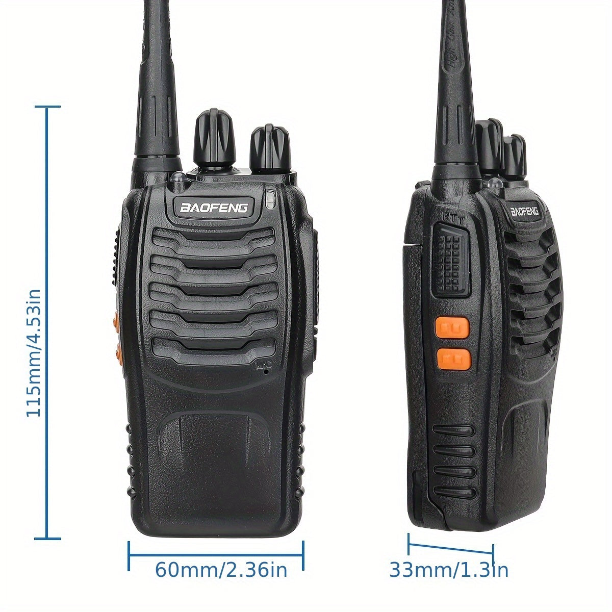 Baofeng BF-888S Walkie Talkies Long Range – Rechargeable UHF Two-Way Radios with Earphones, 16 Channels, VOX, Flashlight – 1/2/4/6 Pack for Camping, Hiking, Hunting & Outdoor Activities