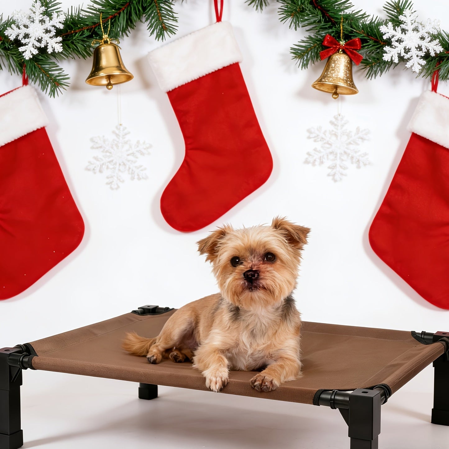 Cooling Elevated Dog Bed Raised Cot with Breathable Mesh and Metal Frame - Washable Portable Dog Cot with No-Slip Feet for Indoor and Outdoor Use, Multiple Sizes and Colors Available
