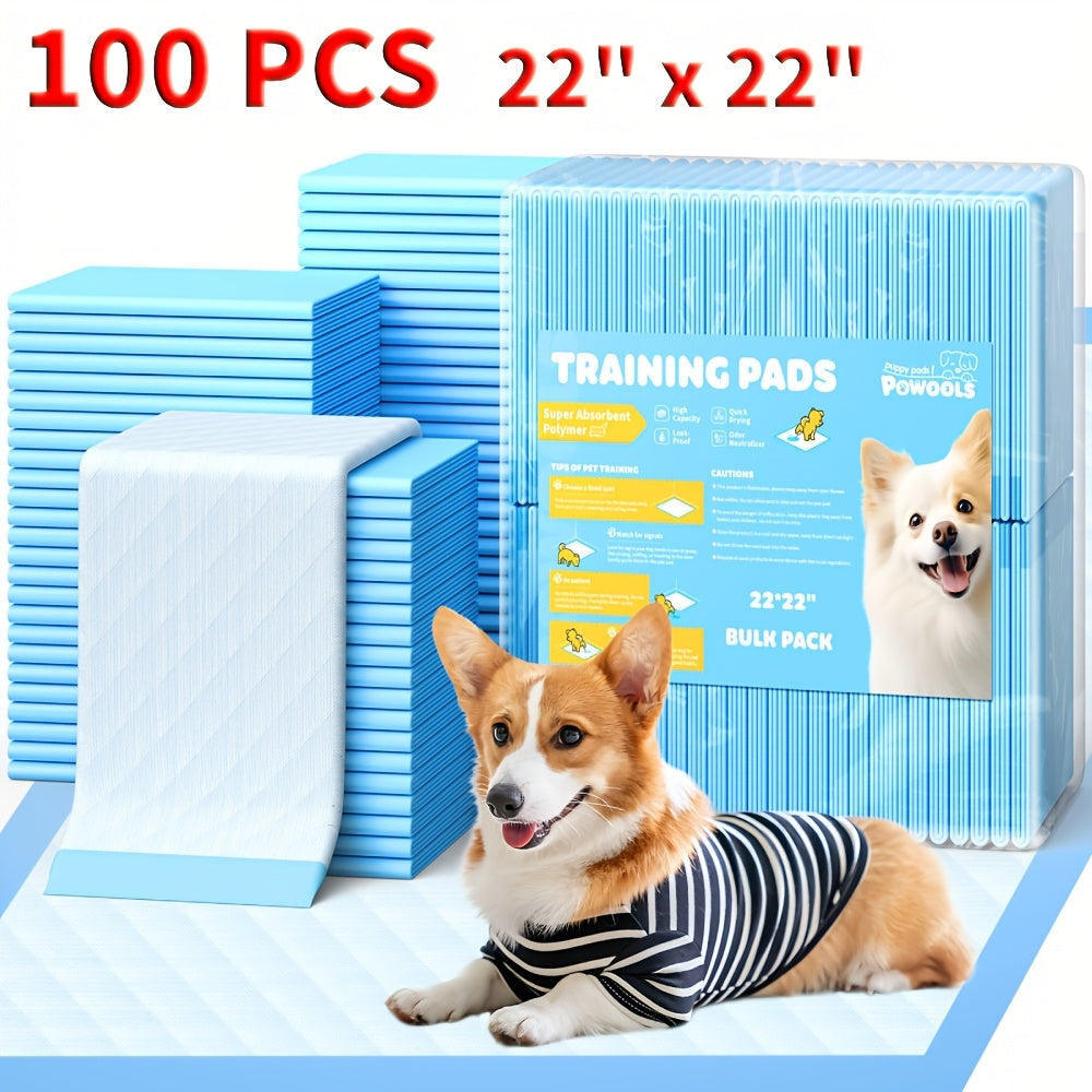 Dog Pee Pads 100 Count – 6-Layer Super Absorbent Puppy Training Pads, Leak-Proof & Odor Control, Disposable Dog Potty Pads for Puppies, Dogs & Cats, 34"x28" or 22"x22"