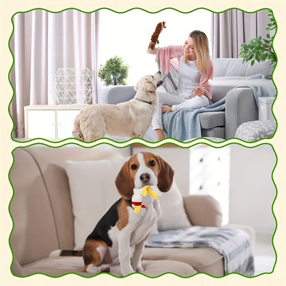 6pcs Squeaky Plush Dog Toys with Crinkle Sound – Interactive Soft Chew-Resistant Toys for Small & Medium Dogs, Puppy Training, Solo Play & Pet Bonding