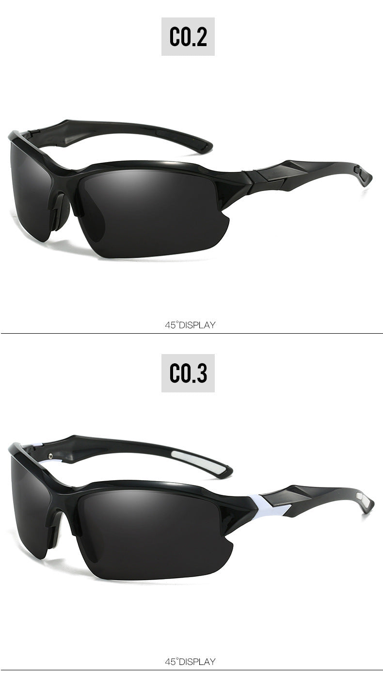 3-Pack Sports Sunglasses UV400 Half Frame for Men & Women – Lightweight Polarized Goggles for Running, Fishing, Skiing, Driving & Outdoor Activities, Sun Protection Eyewear Set