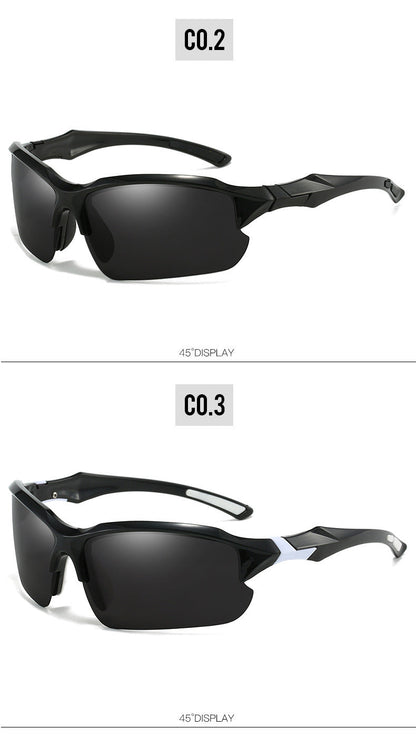 3-Pack Sports Sunglasses UV400 Half Frame for Men & Women – Lightweight Polarized Goggles for Running, Fishing, Skiing, Driving & Outdoor Activities, Sun Protection Eyewear Set