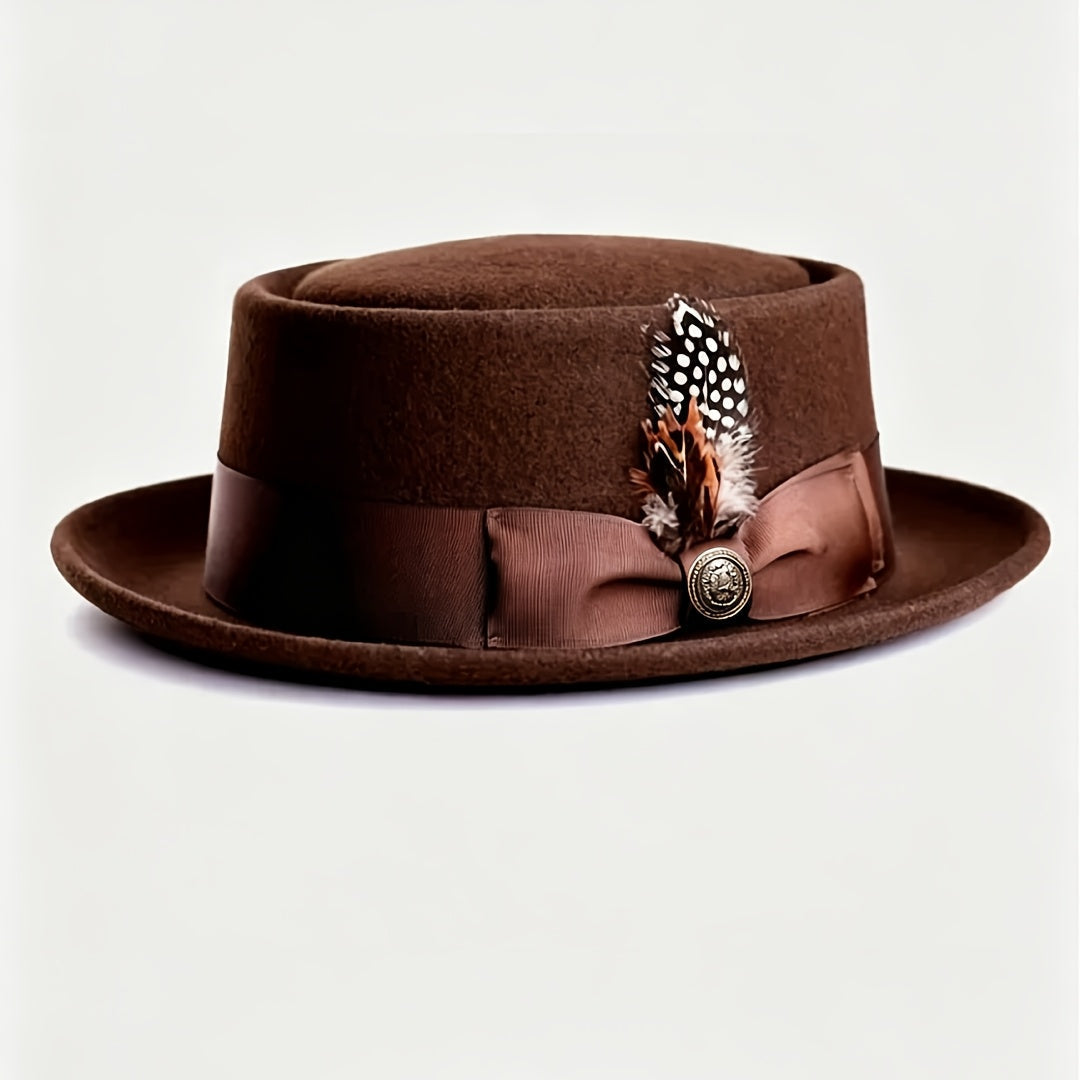 Adjustable Premium Wool Pork Pie Hat for Men Women – Lightweight Unisex Fedora Style, 5 Colors, Perfect for Parties, Weddings, Festivals, Christmas & Valentine's Day Gift