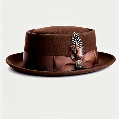 Adjustable Premium Wool Pork Pie Hat for Men Women – Lightweight Unisex Fedora Style, 5 Colors, Perfect for Parties, Weddings, Festivals, Christmas & Valentine's Day Gift
