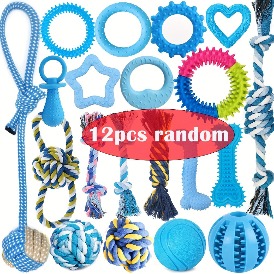Puppy Teething Toy Variety Pack – Assorted Chew Toys, Rope Toys, Squeaky Toys & Treat Balls for Small & Medium Dogs, Perfect Christmas, Halloween & Birthday Gift for Puppies