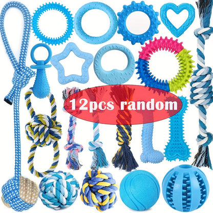 Puppy Teething Toy Variety Pack – Assorted Chew Toys, Rope Toys, Squeaky Toys & Treat Balls for Small & Medium Dogs, Perfect Christmas, Halloween & Birthday Gift for Puppies