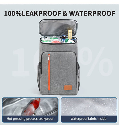 Insulated Cooler Backpack Extra Large Holds 30+ Cans, Leakproof Shoulder Bag for Men & Women, Perfect for Camping BBQ Beach Picnic Hiking – Compatible with Ice Packs